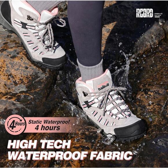 R CORD Womens Waterproof Breathable Non-slip Hiking Boot for Outdoors - Picture 3 of 6